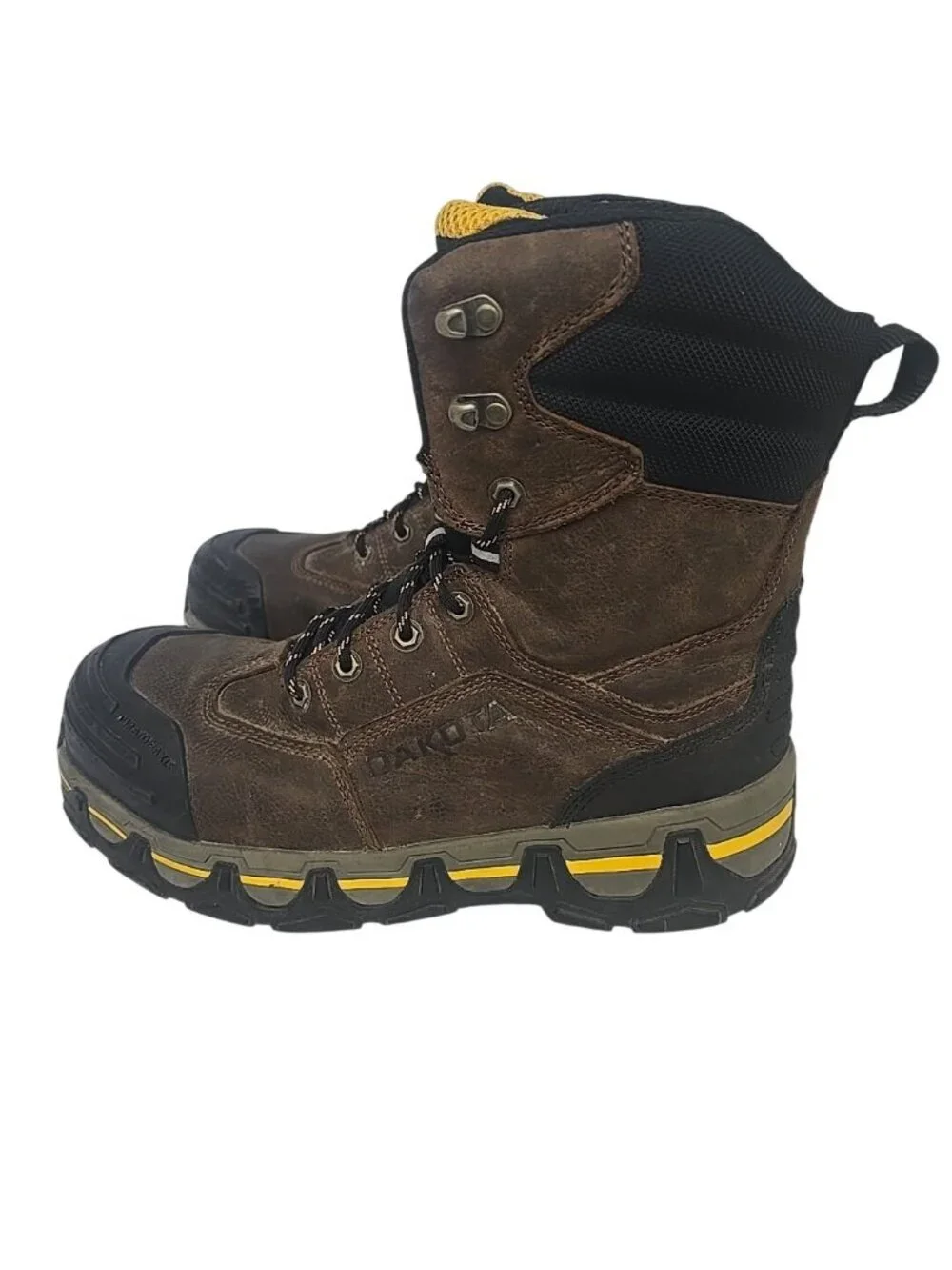 Dakota Men's 8'' 8550 Comp Toe Comp Plate Work Boots Brown Size 10.5M